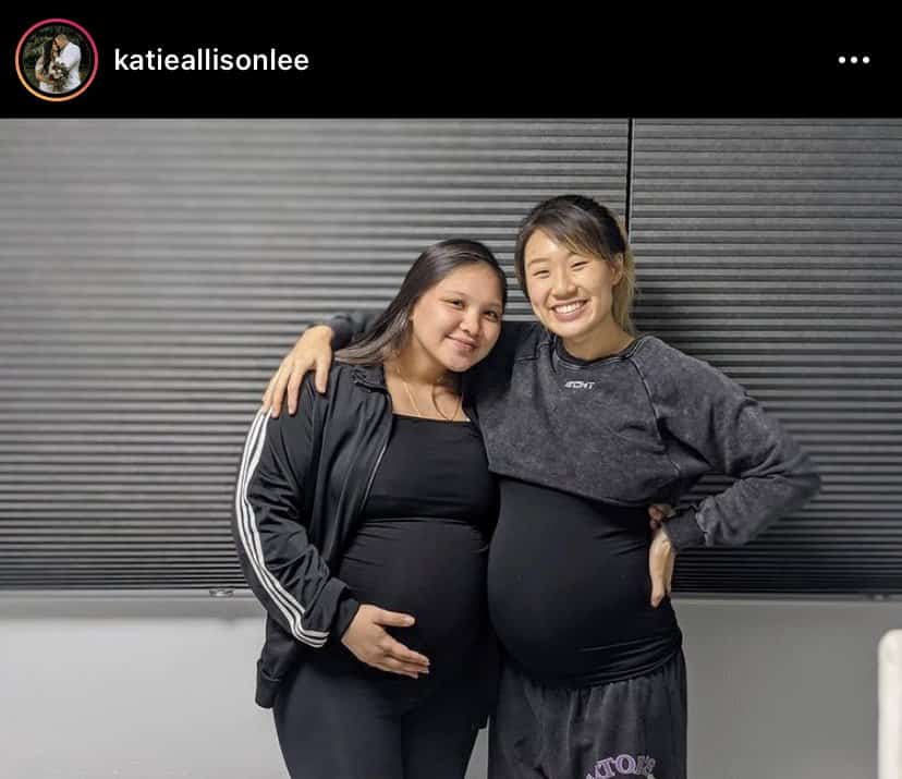 Angela Lee and sister - in - law Katie having babies almost at the same time!