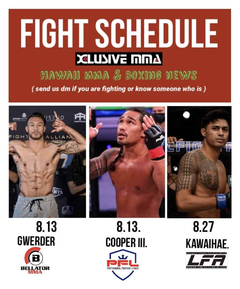 Hawaii Fighter Fight Schedule on August