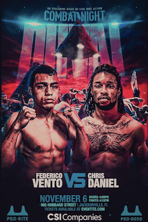 Federico Vento vs Chris Daniel at CombatNight MMA on Nov 6